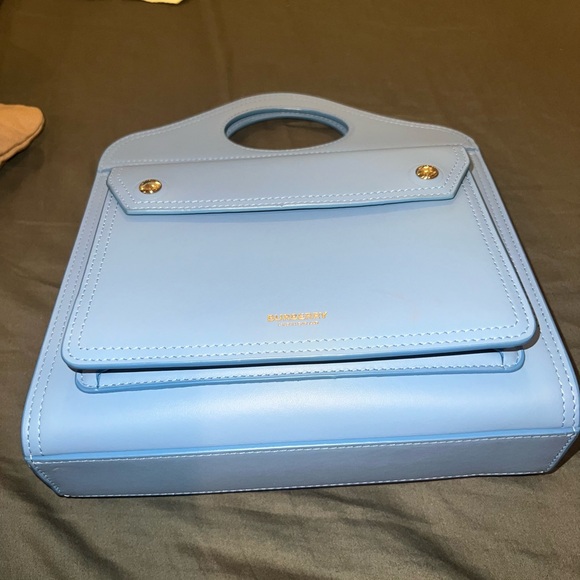 BURBERRY Mini Leather Pocket Bag - Blue - Picture 7 of 7